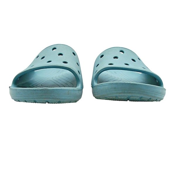 Crocs Iconic Comfort Slides Sandals Slip On Shoes Blue Flats M7- W9 Foam Footbed - Picture 3 of 9